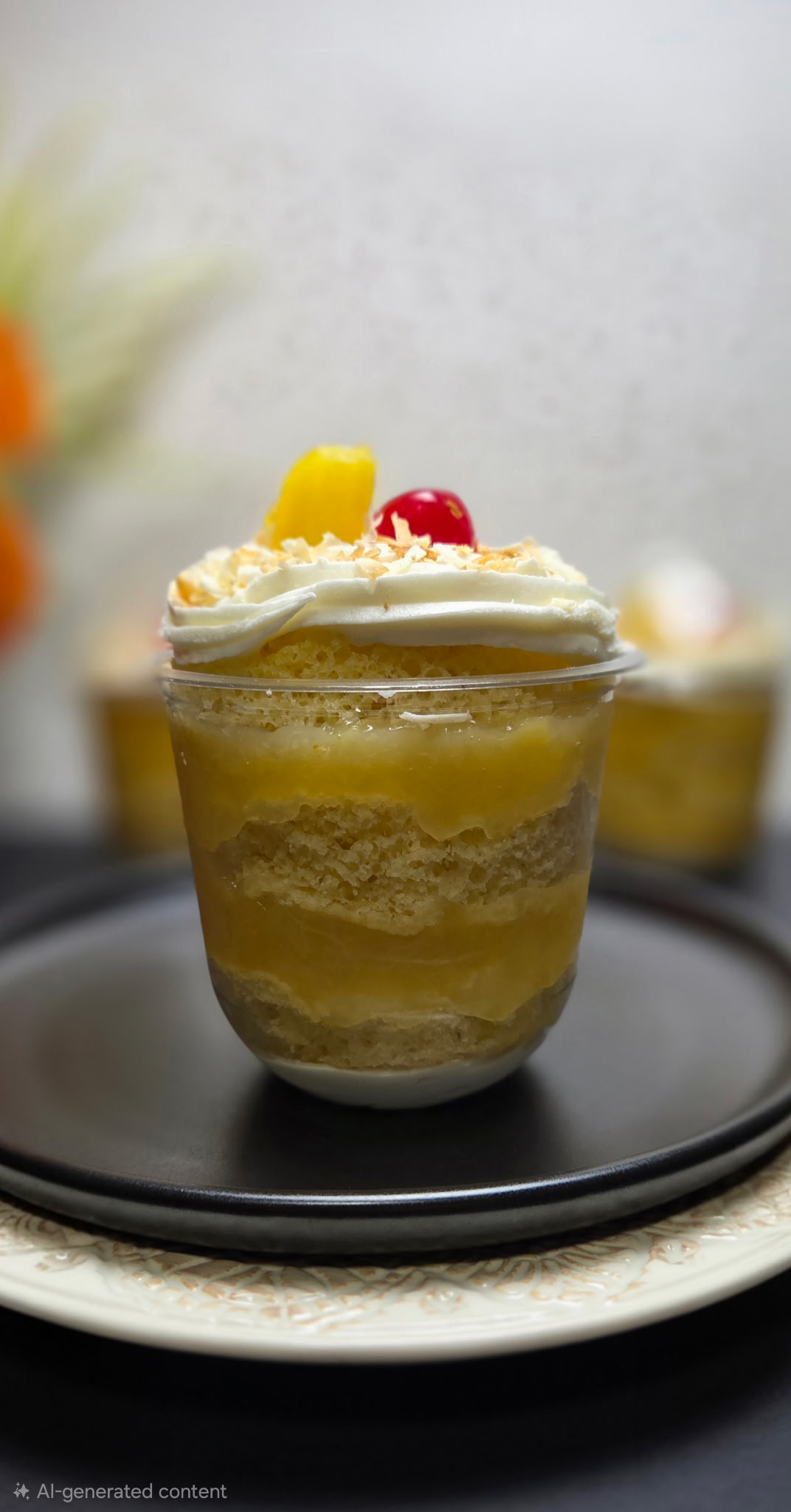 Piña Colada specialty dessert cup